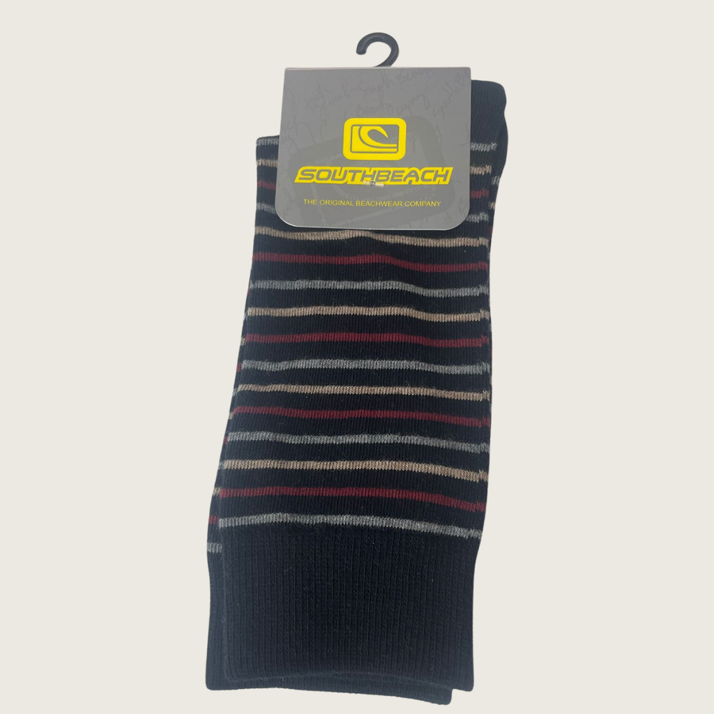 Media algodón c/rayas finas (surtido)