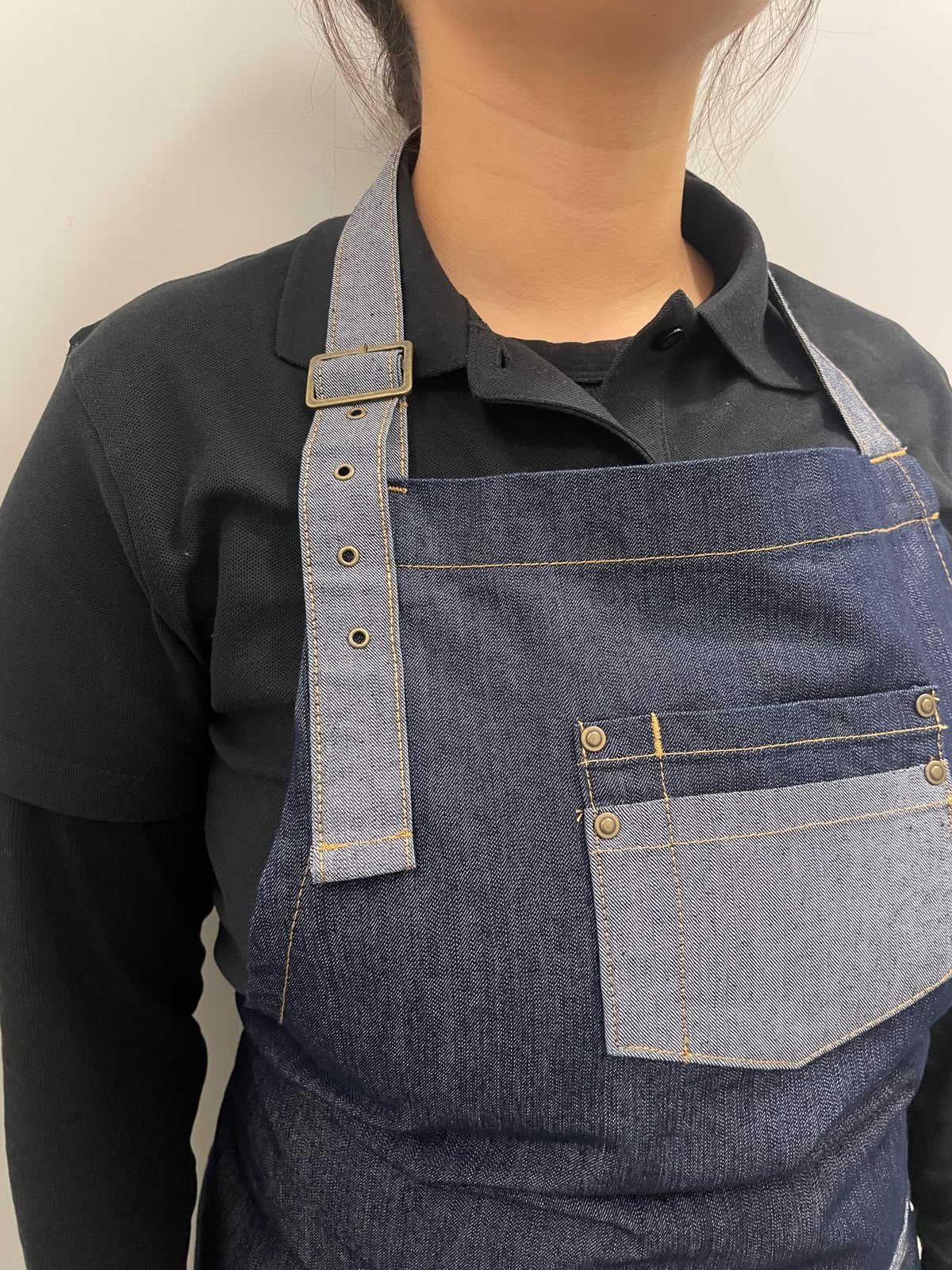 Delantal Con Peto Mod. 5 Denim