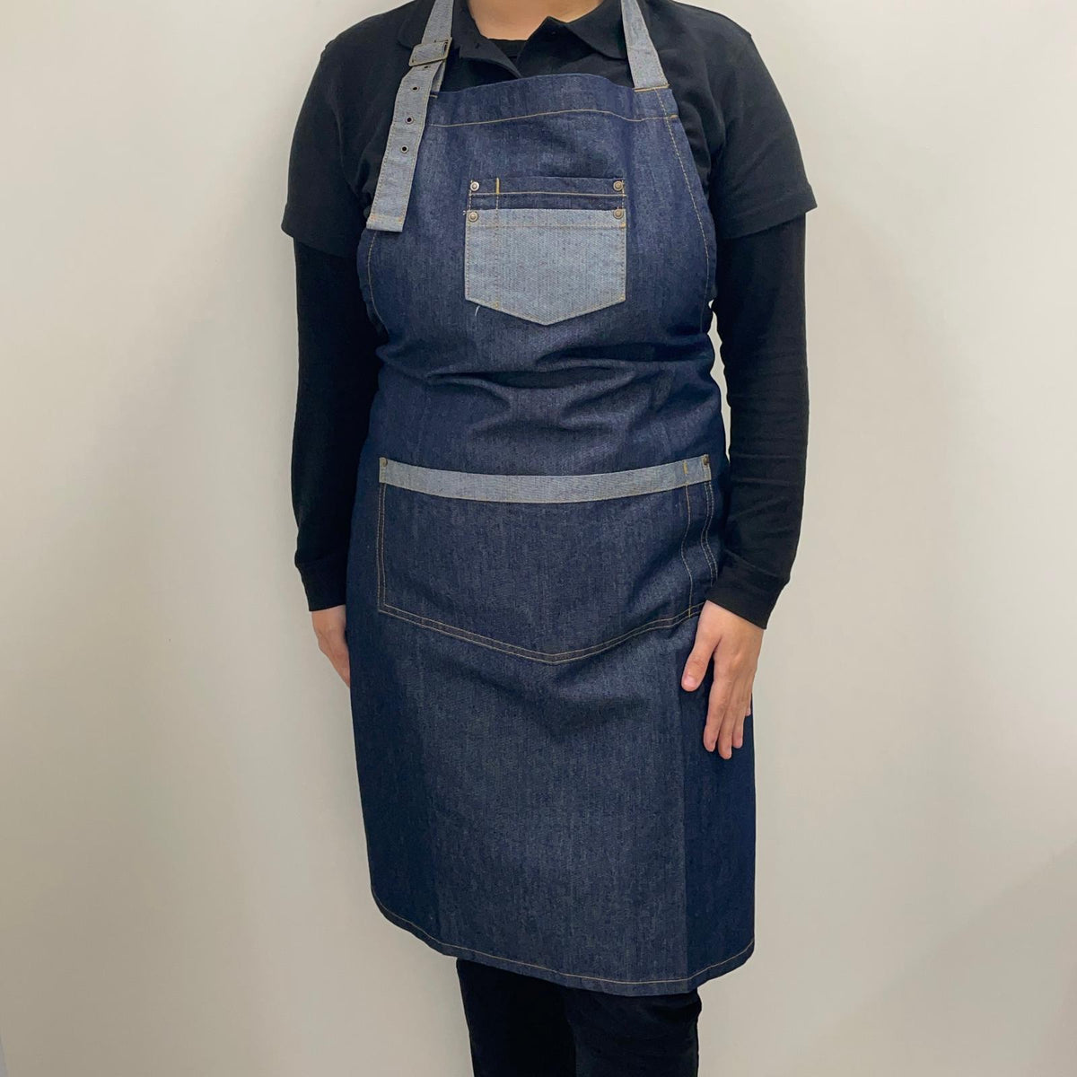 Delantal Con Peto Mod. 5 Denim