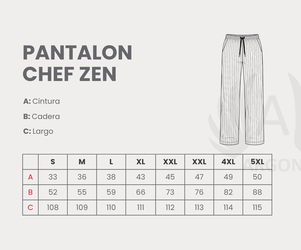 Pantalón Chef Zen