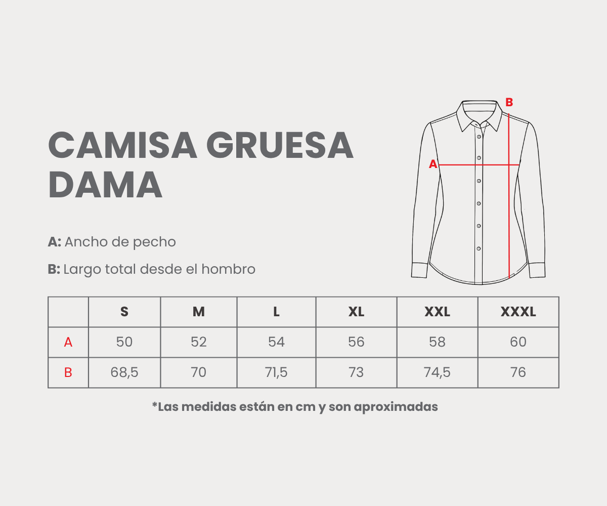 Camisa Gruesa Mujer
