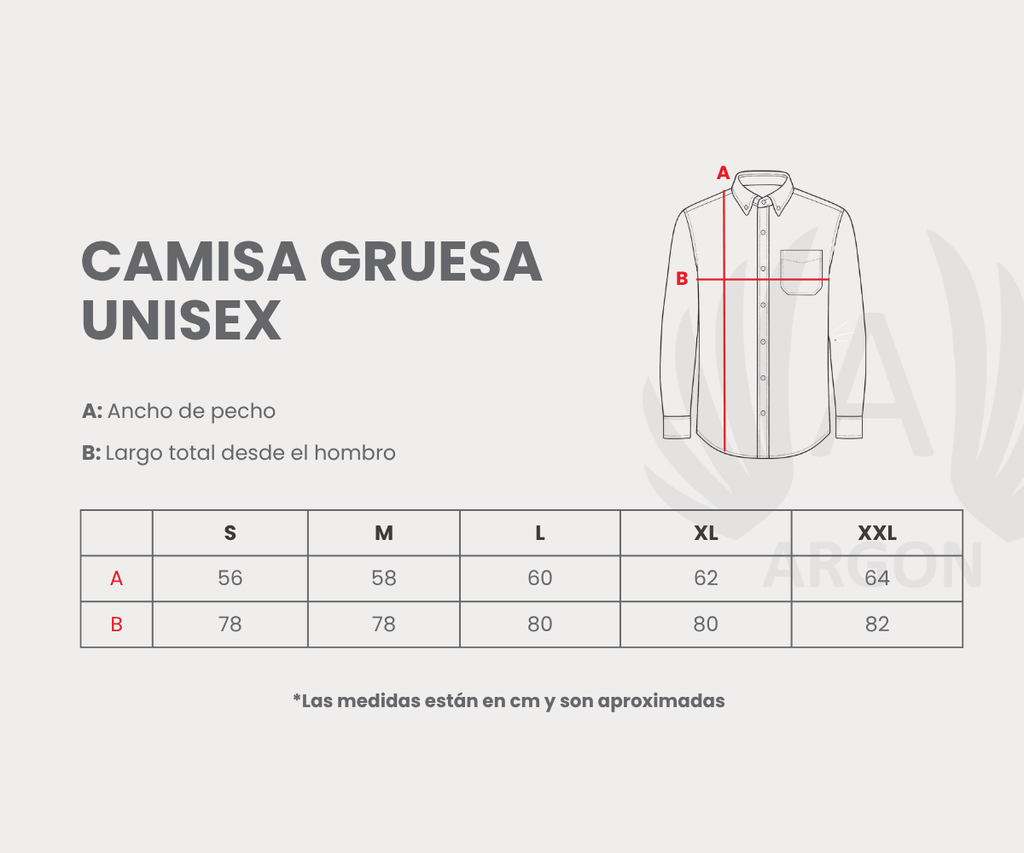Camisa Gruesa Unisex