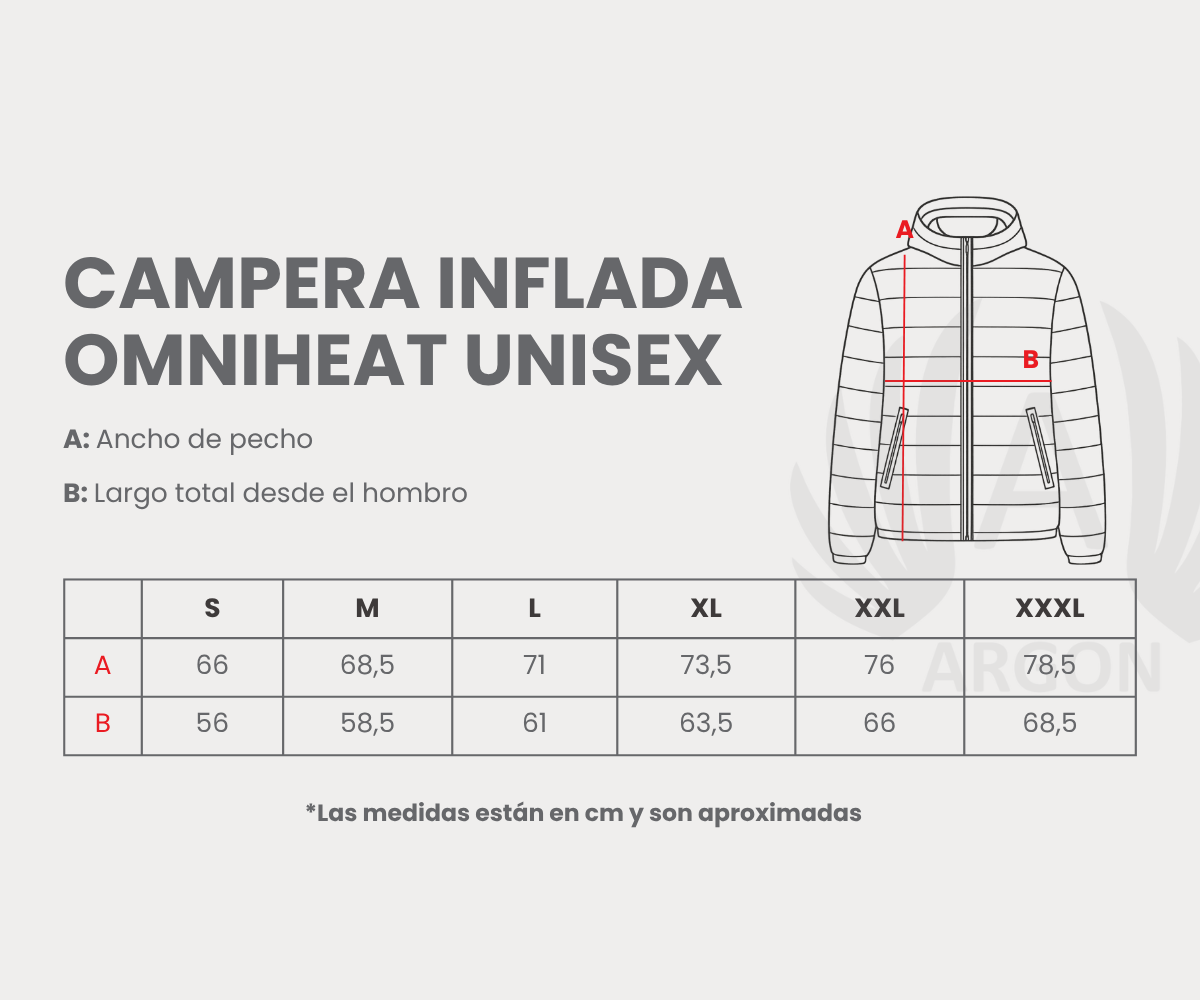 Campera Inflada Omniheat Unisex