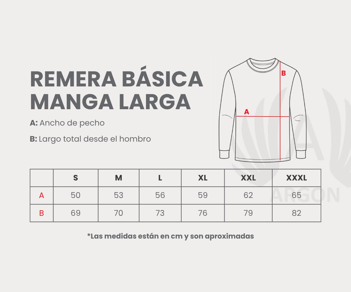 Remera Básica Manga Larga