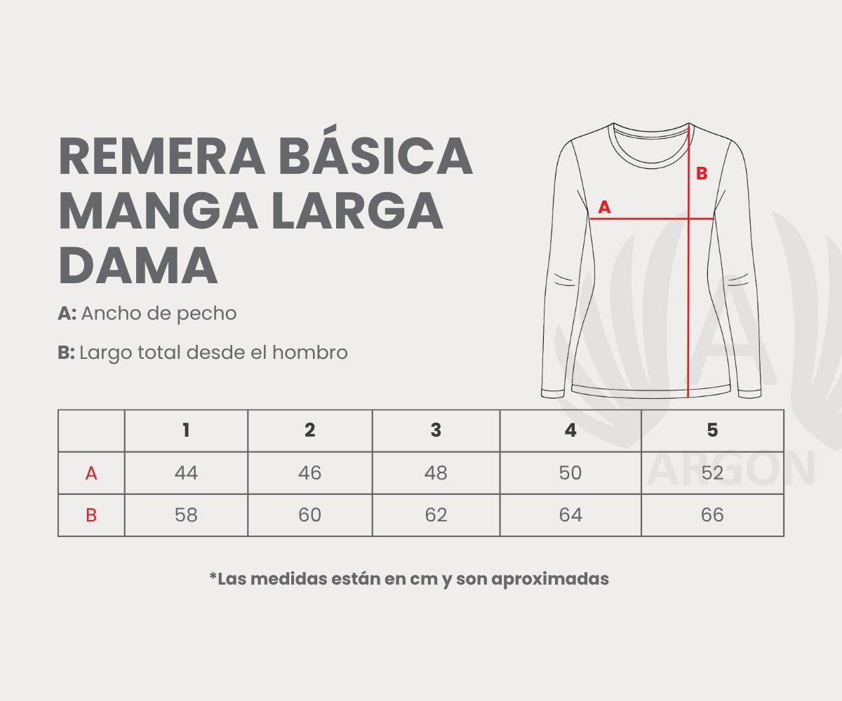 Remera Básica Manga Larga Mujer